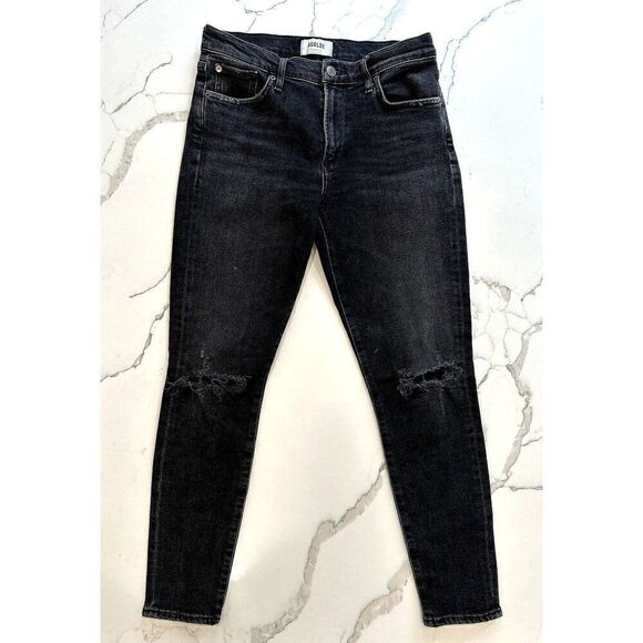 Agolde Sophie Mid Rise Ankle Jeans in Faded Black Size 27 - Picture 1 of 5